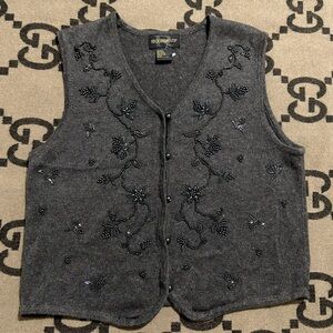 Requirements Charcoal Knit Vest